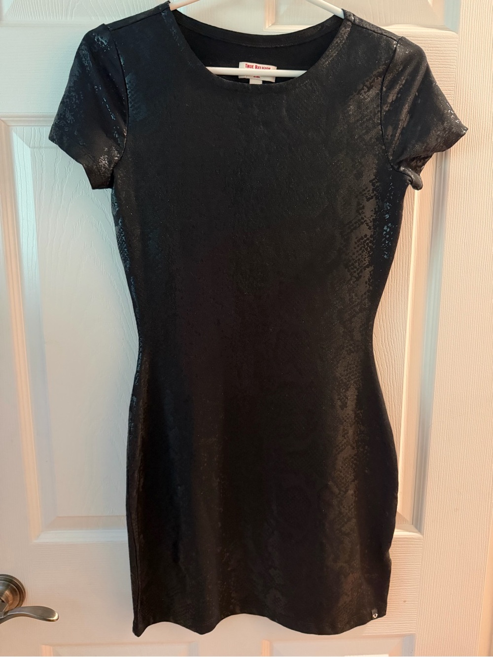 True Religion Black Snake Skin Dress